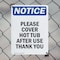 Signmission Please Cover Hot Tub After Use Thank You, 10 in W x Rectangle, Plastic OS-2PACK-NS-P-1014-V-17359 - alternate 3